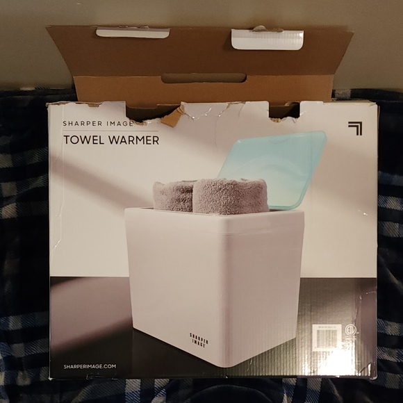 Sharper Image | Bath | Sharper Image Towel Warmer White And Blue | Poshmark
